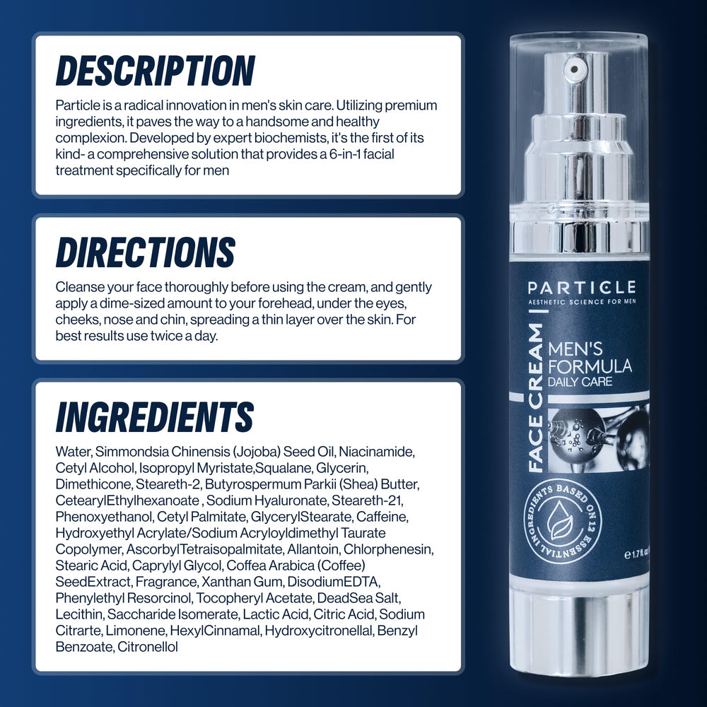 Particle crema de viaje para hombre, ideal para gym y salidas.