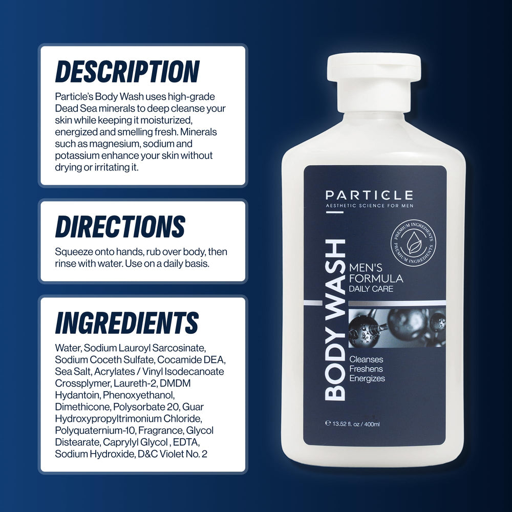 Particle Ducha energizante para la mañana, sensación de limpieza.