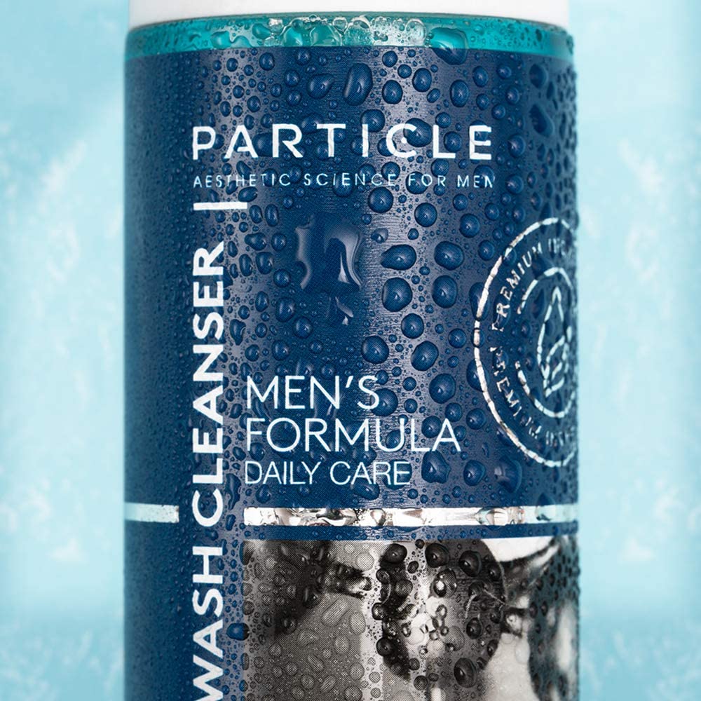 Particle ensemble soins visage homme – packaging pratique pour une utilisation durable.