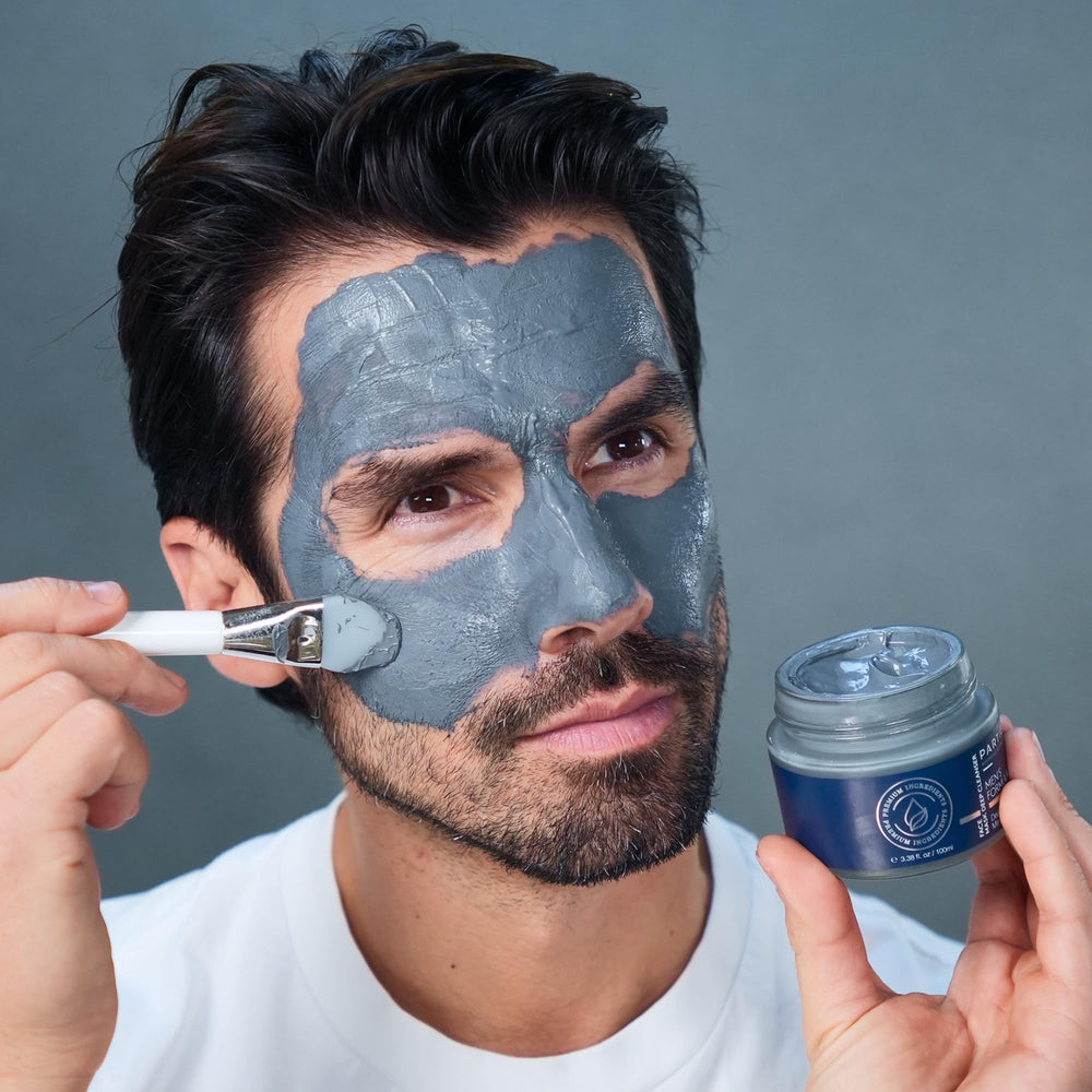 Particle Mascarilla Mineral para Hombres, uso semanal sencillo para piel limpia.