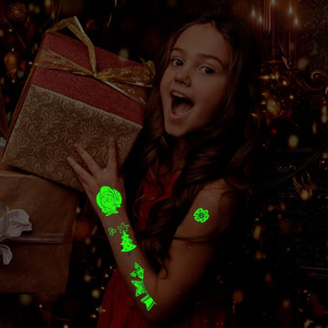 PARTYWIND Luces navideñas, tatuaje luminoso, ideal para bolsas de regalo.