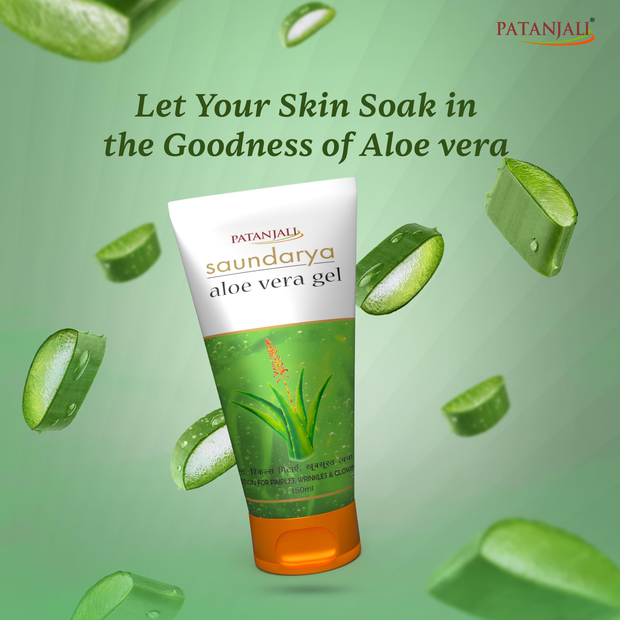 Patanjali Aloe Vera Gel 150ml presentación de 150ml para rutina diaria fácil.
