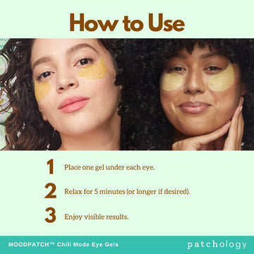 Patchology Chill Mode parches oculares gel con reishi y hongo nieve, hidratación suave