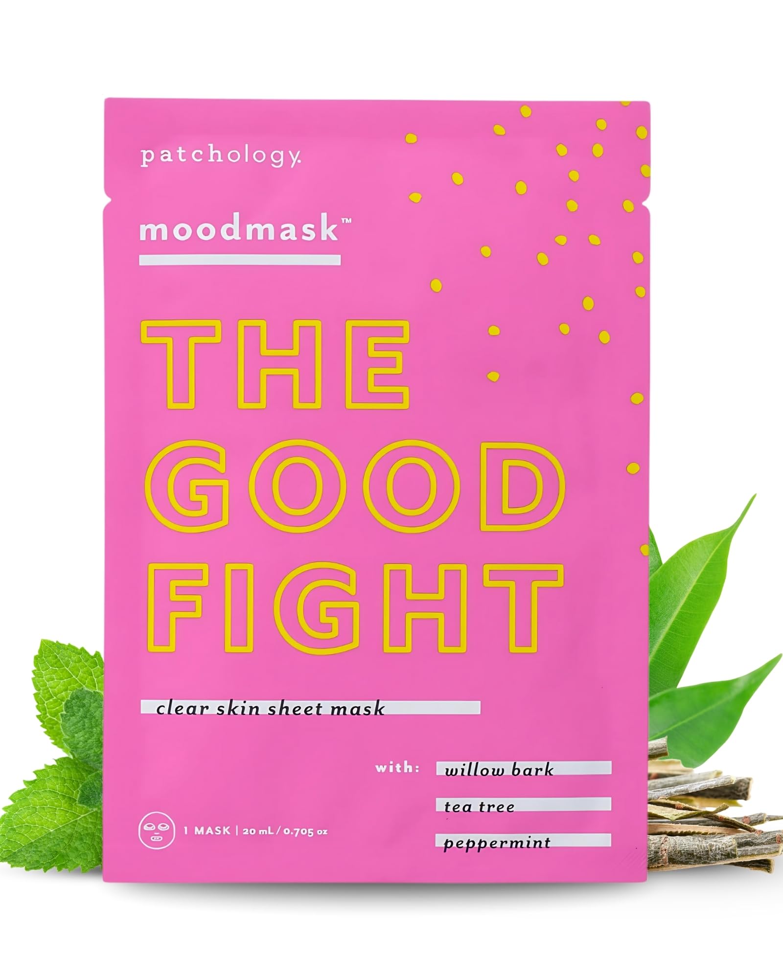 Patchology Moodmask Good Fight: mascarilla en hoja para aplicación rápida y calmante.