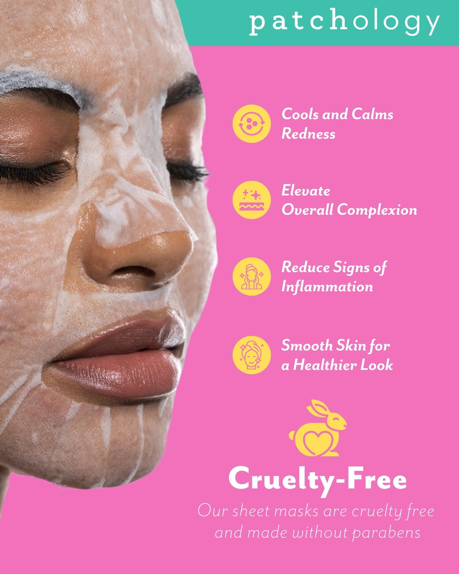 Patchology Moodmask Good Fight: apta para todas las pieles y momentos de cuidado diario.