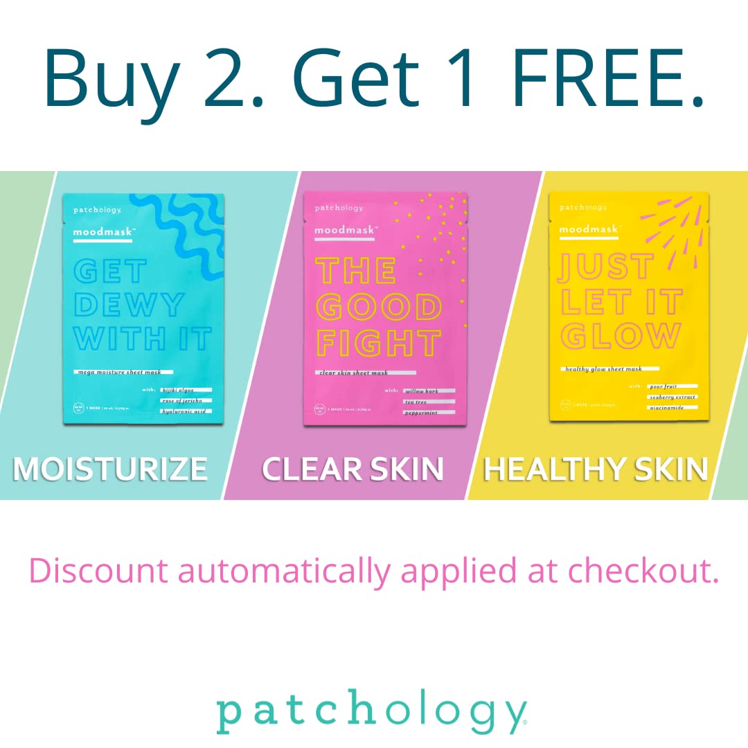 Patchology Moodmask para hombres y mujeres, cuidado facial cómodo.