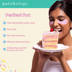 Patchology Gâteau Anniversaire Yeux – effet rafraîchissant sur le regard.