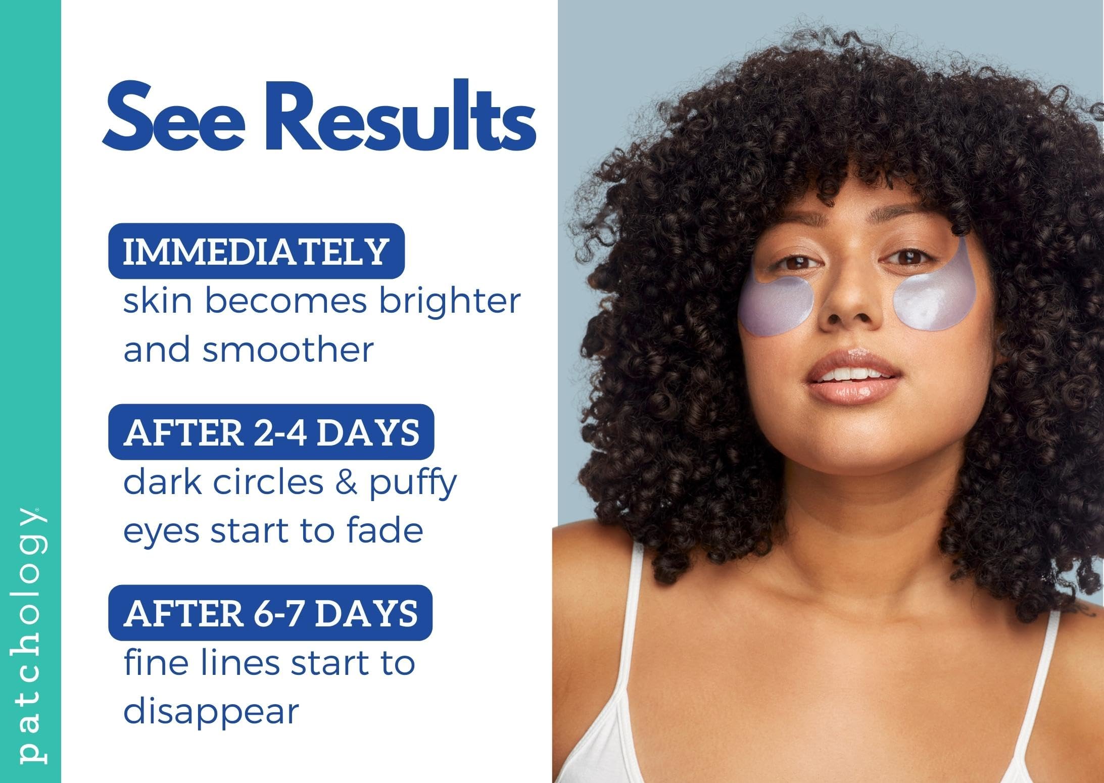 Patchology Restoring Eye Gel Patches utilisation nocturne pour une apparence moins fatiguée