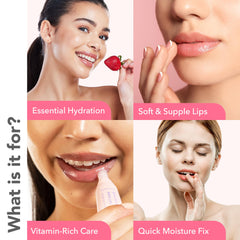 Patchology Rosé Lip Sleeping Mask, aplicador suave, facilita la aplicación nocturna.