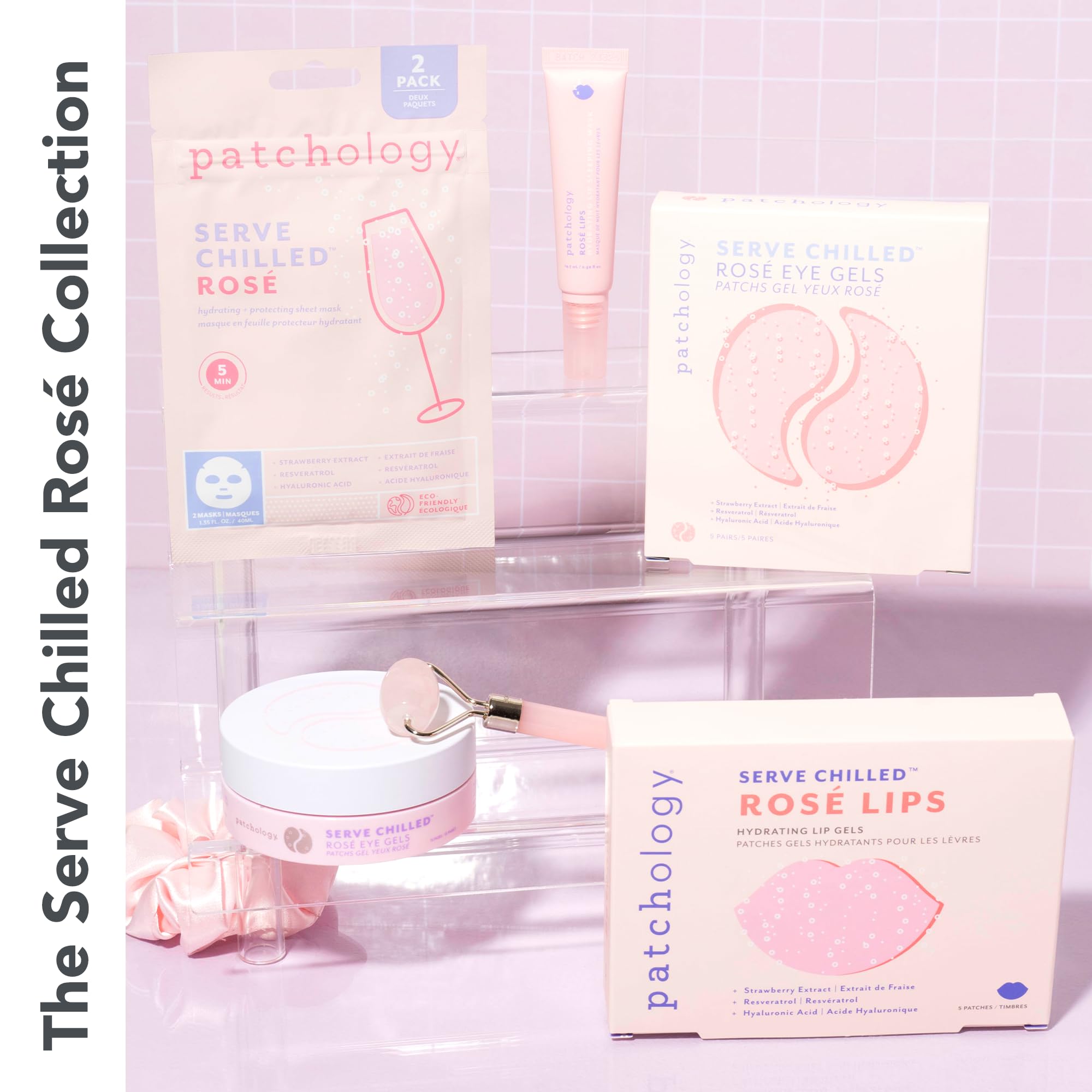 Patchology Rosé Lip Sleeping Mask, beneficios de hidratación continua y nutrición.