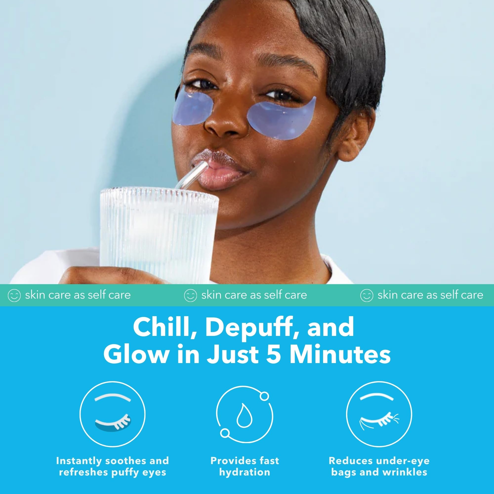 Patchology uso rápido de 5 minutos para ojos cansados