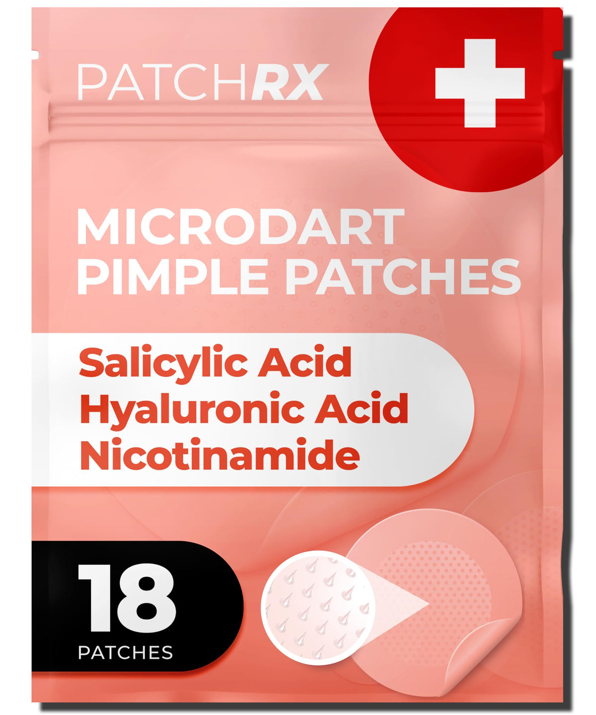 PatchRx parche hidrocoloide micropunto para grano en la cara, absorbe secreciones.