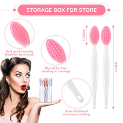 Cepillos labiales Patelai de silicona, doble cara, suaves y duraderos para exfoliar labios.