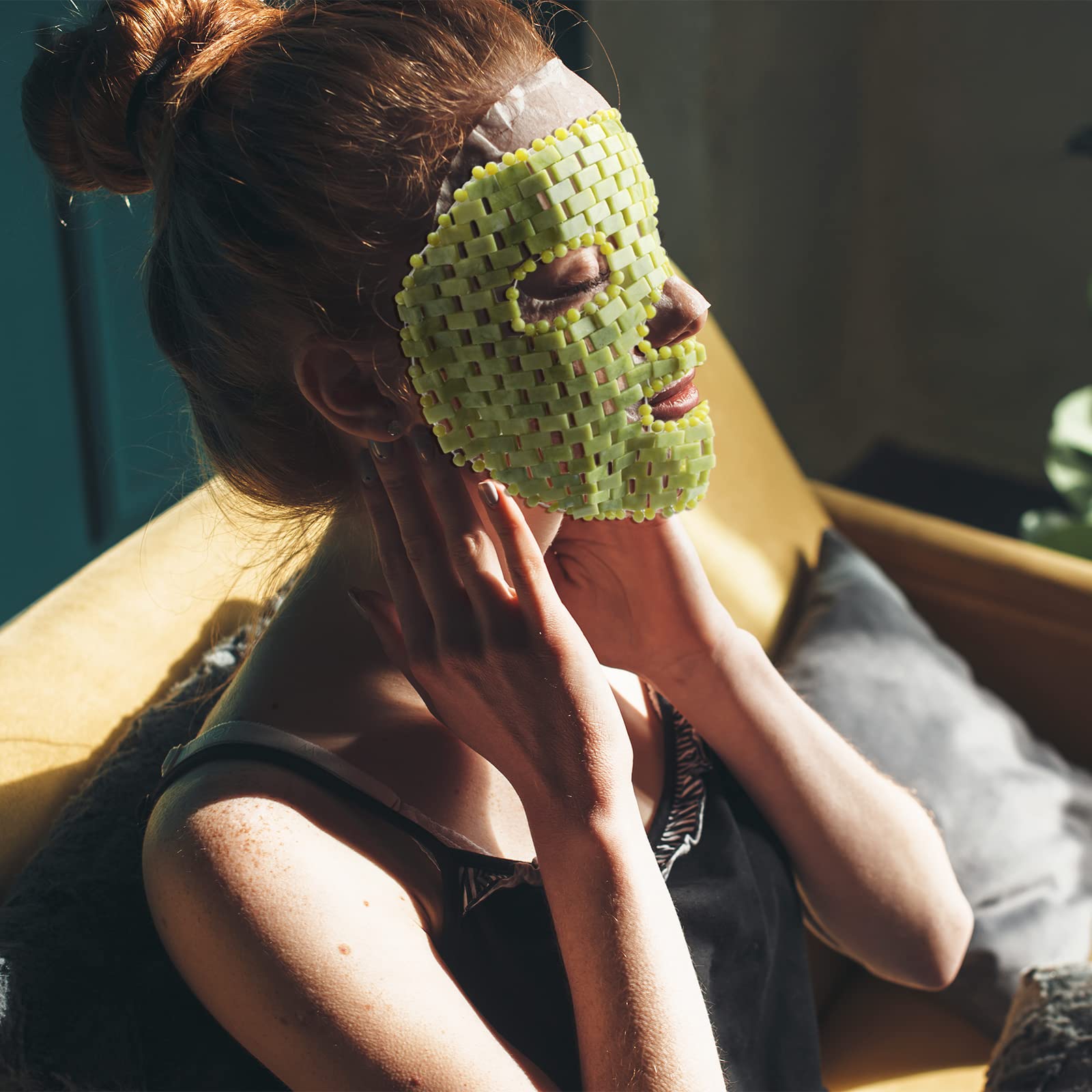 Patelai máscara de jade calma facial: ideal para uso diario.