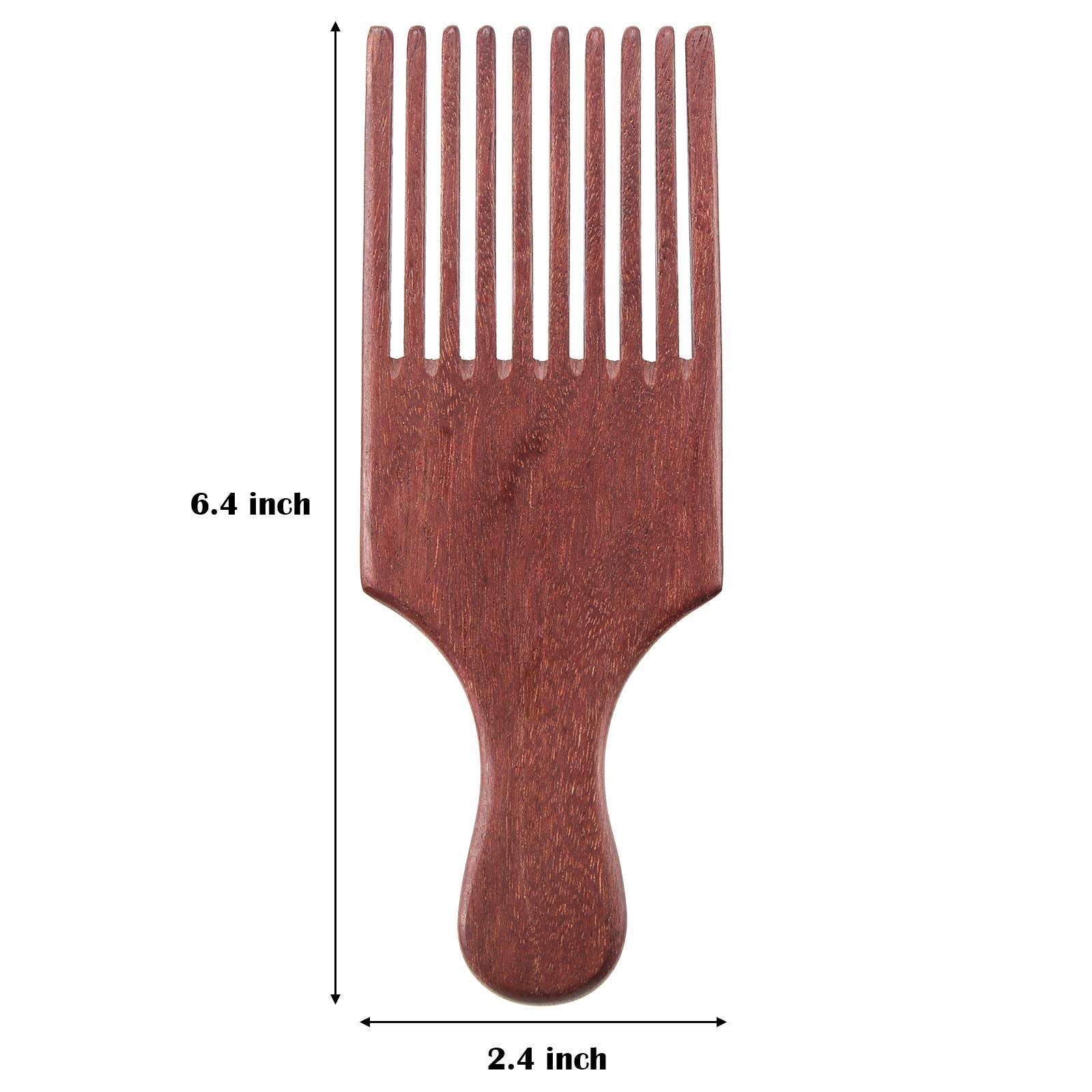Peine Patelai de madera con mango ergonómico para un peinado cómodo.