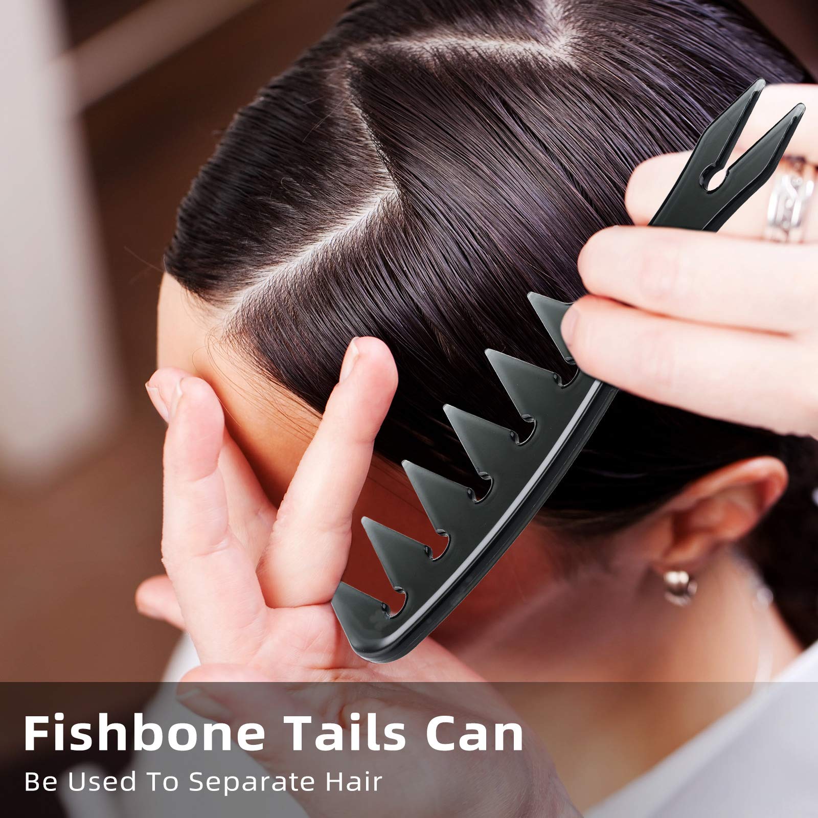 Patelai peine para uso en cabello mojado, minimizando la fricción.