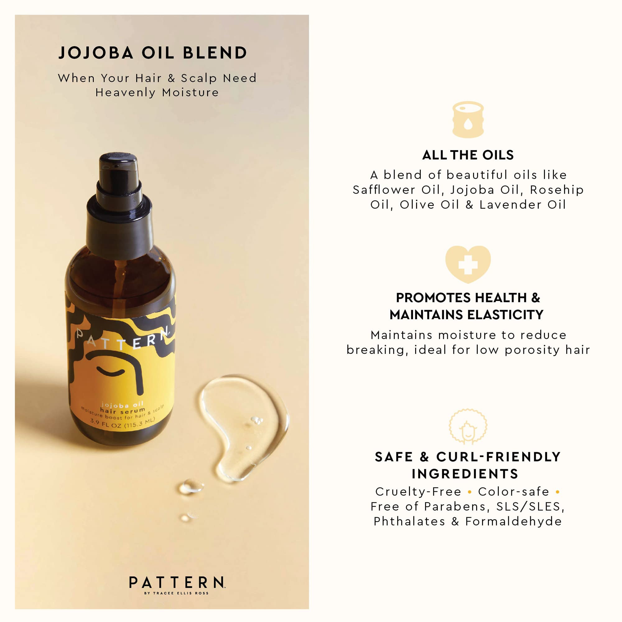 PATTERN Aceite cartamo jojoba cabello brillo y nutrición