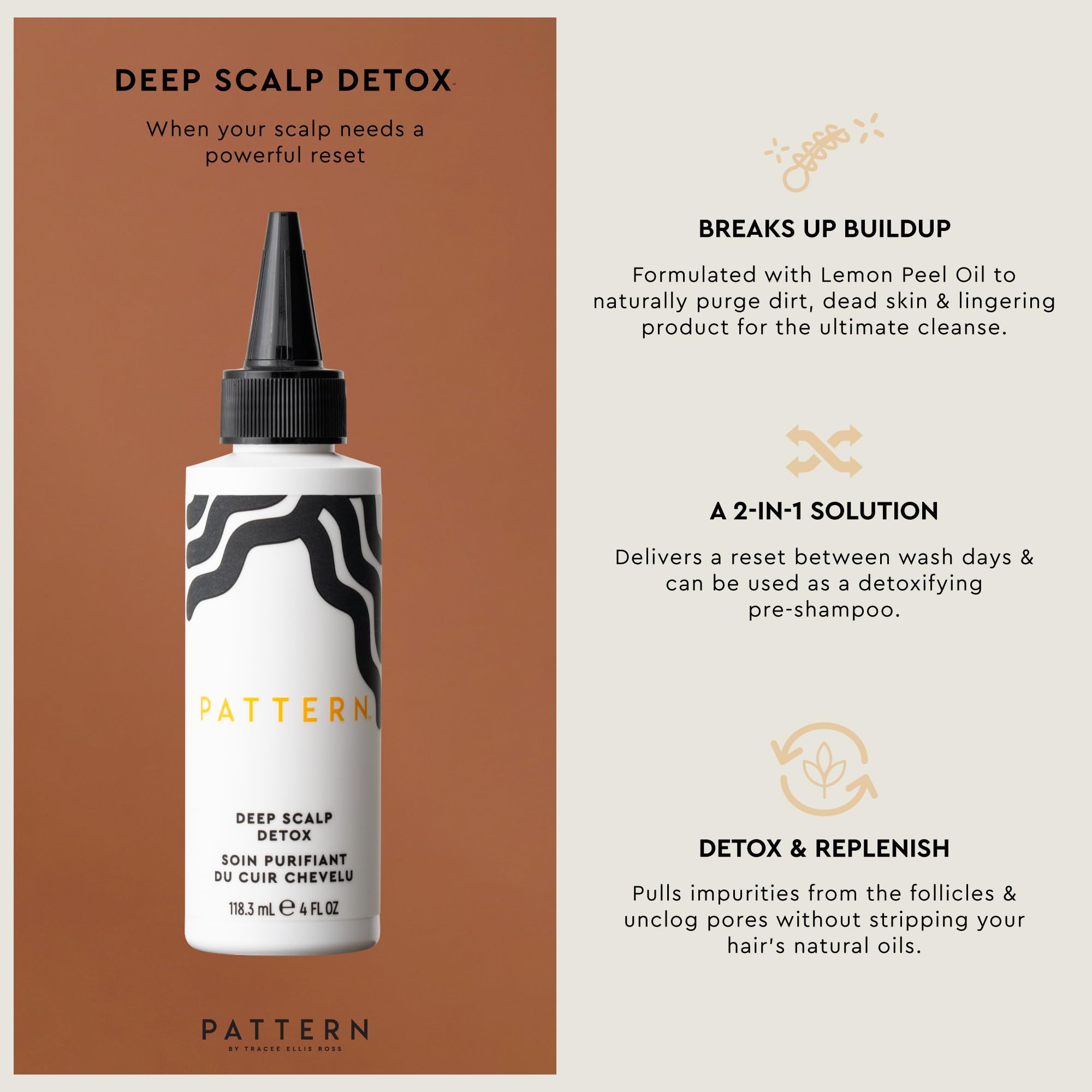PATTERN Beauty Detox: pré-lavage detox pour purger les résidus