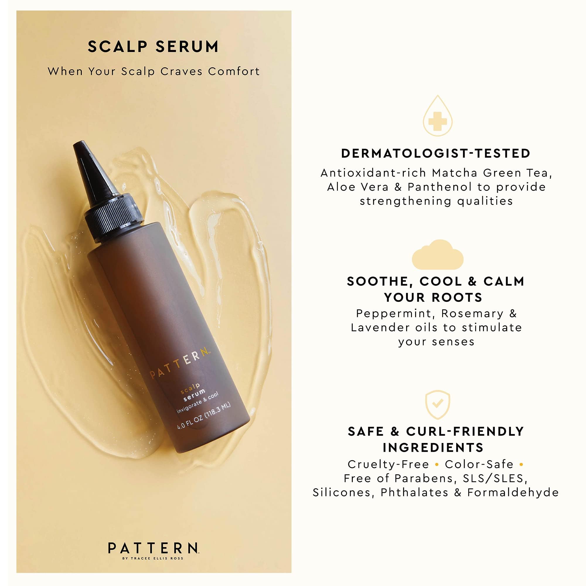 PATTERN Beauty Serum: aplicación en la raíz, sensación fresca.