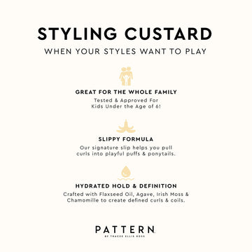 PATTERN Styling Custard, parfum-faible: parfum synthétique discret.