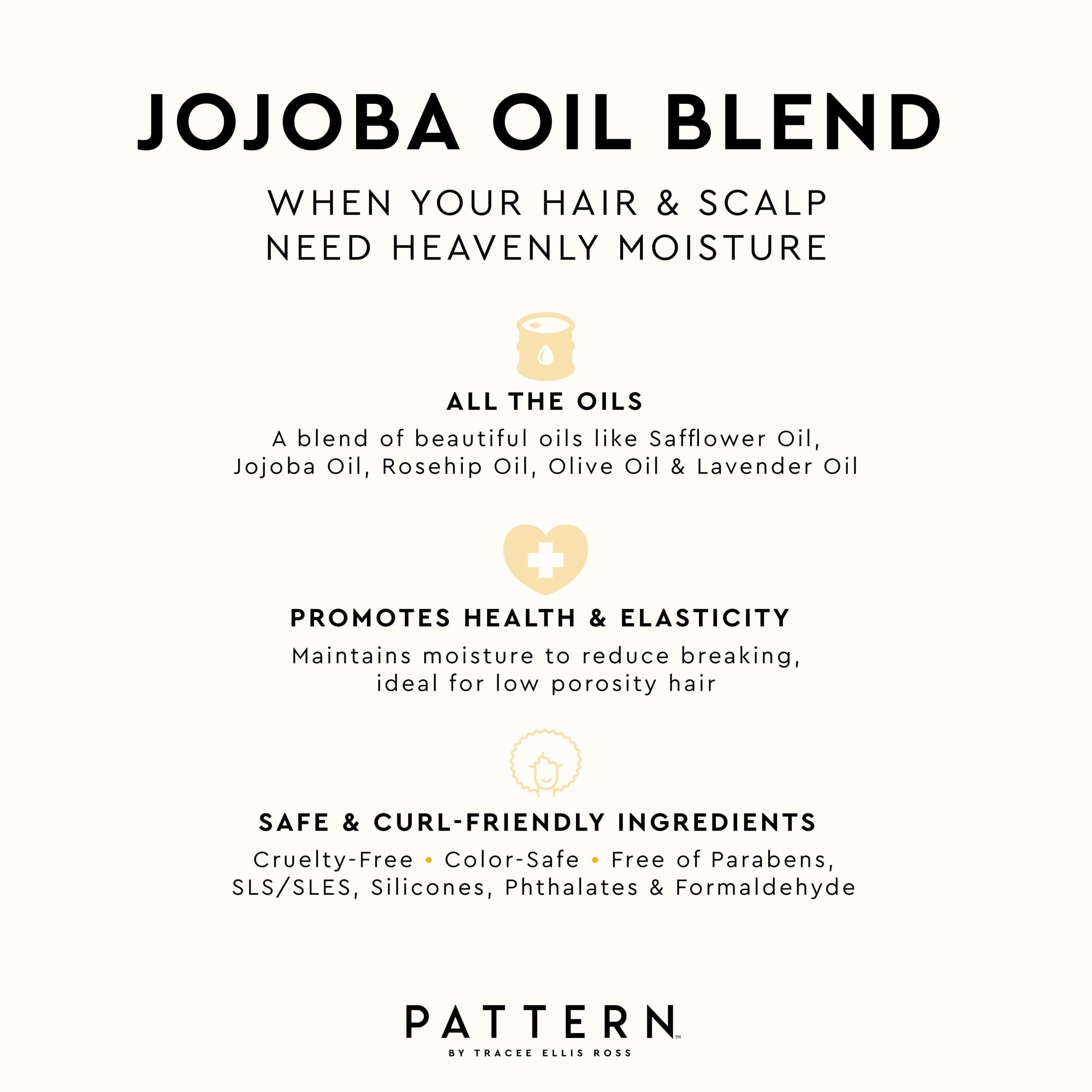 PATTERN Cabello de baja porosidad recibe hidratación ligera