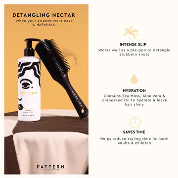PATTERN Nectar Détanglant – application mains, massage doux des cheveux.