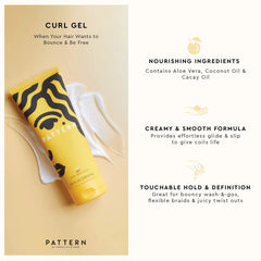 Texture crèmeuse du PATTERN Gel Curl pour une application facile