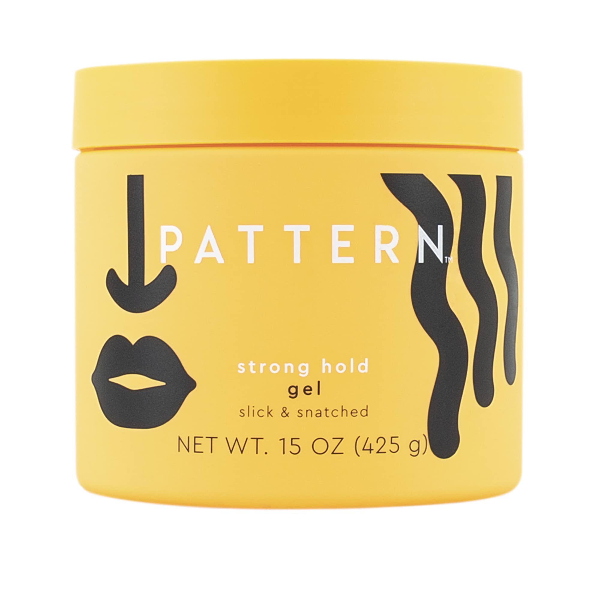 PATTERN gel fijador fuerte, botella elegante para rizos definidos y control