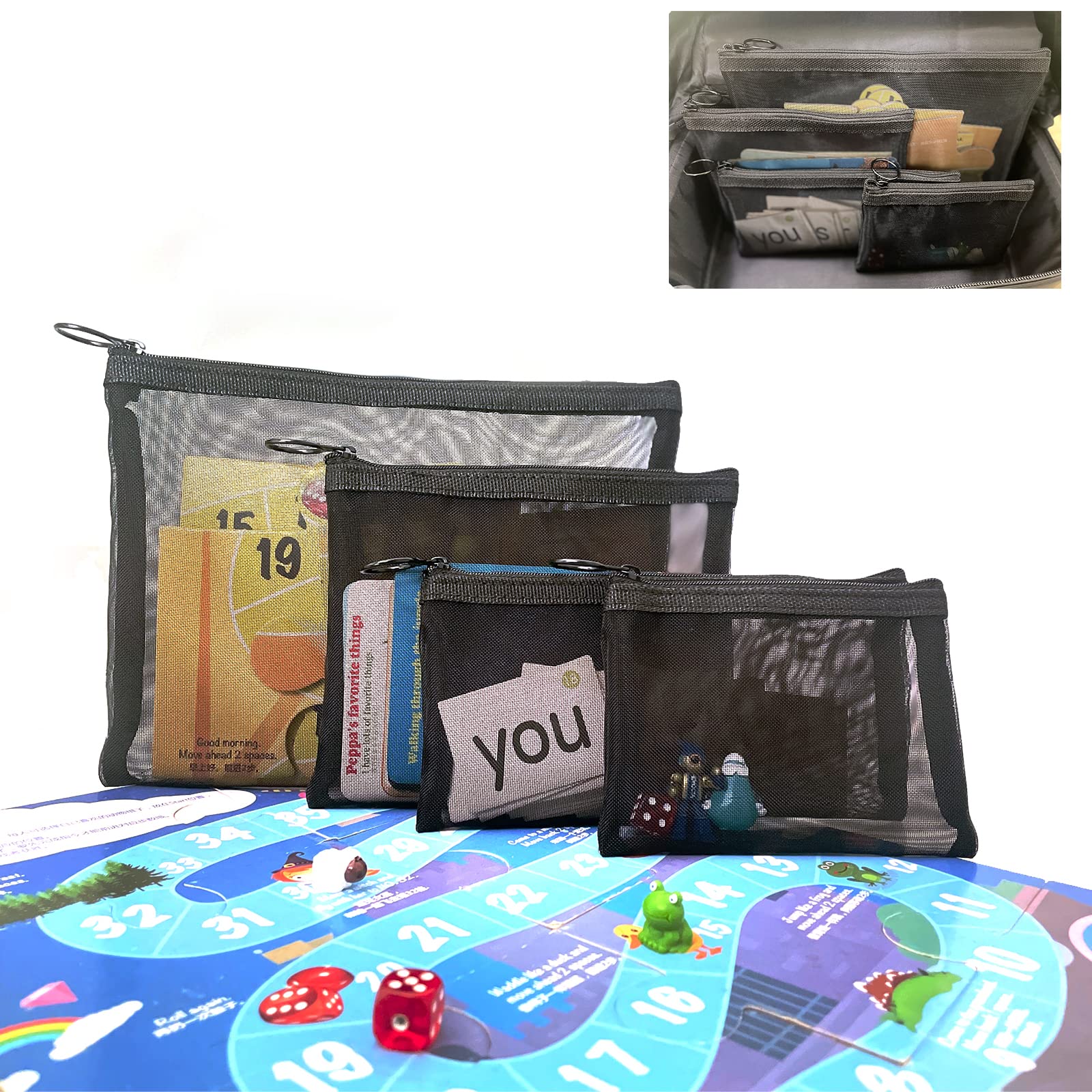 Patu Mini bolsa malla negro resistente