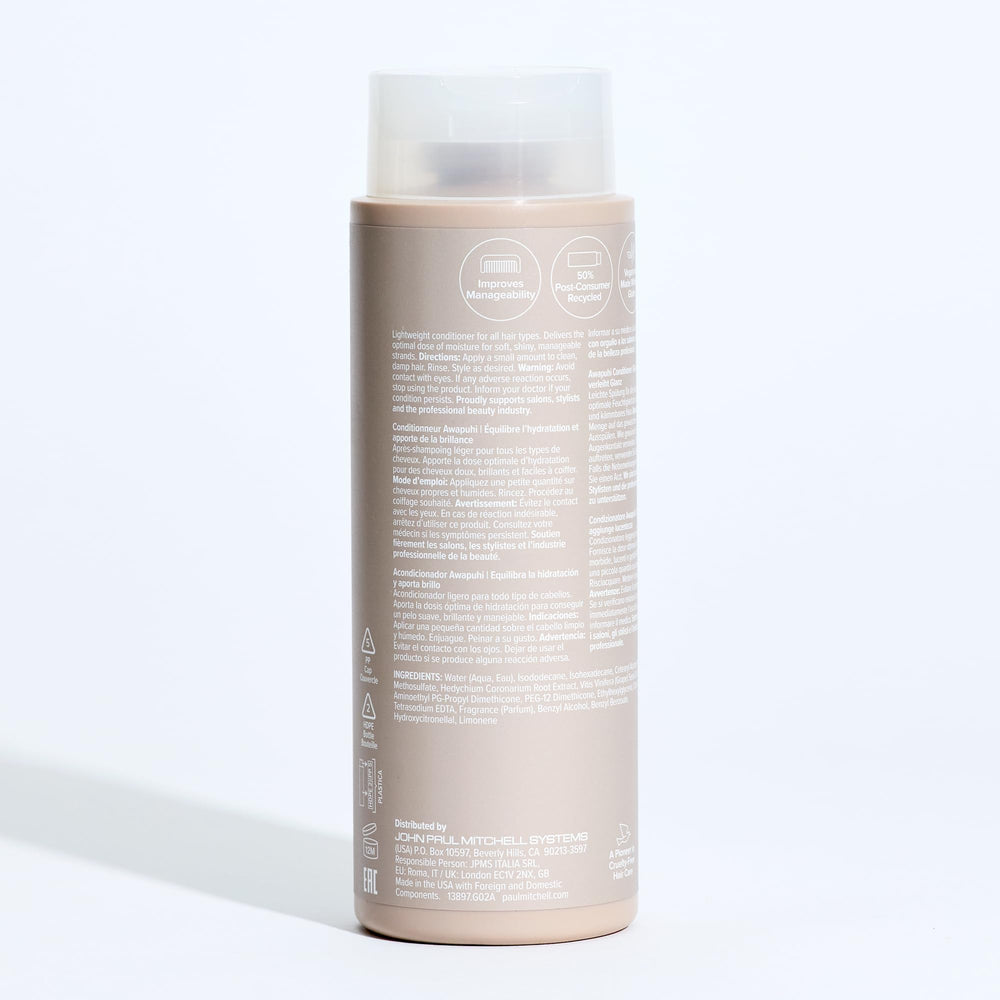 Paul Mitchell Awapuhi Après-Shampoing emballage PCR respectueux de l'environnement.