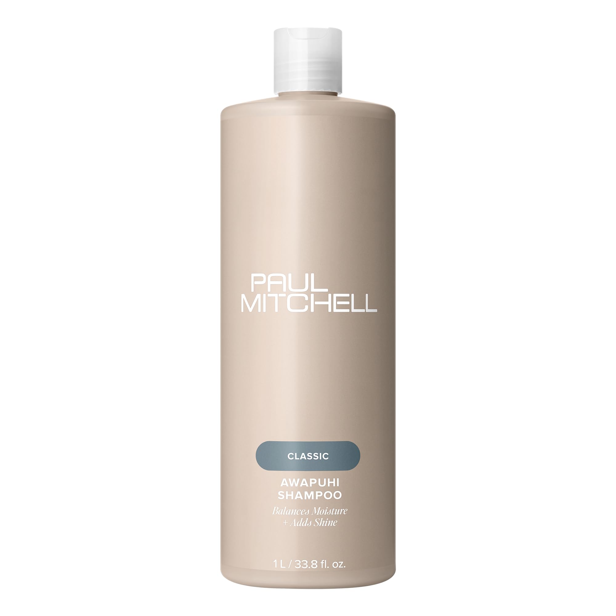 Paul Mitchell Awapuhi Shampoo: botella frontal con efecto limpiador y brillo.