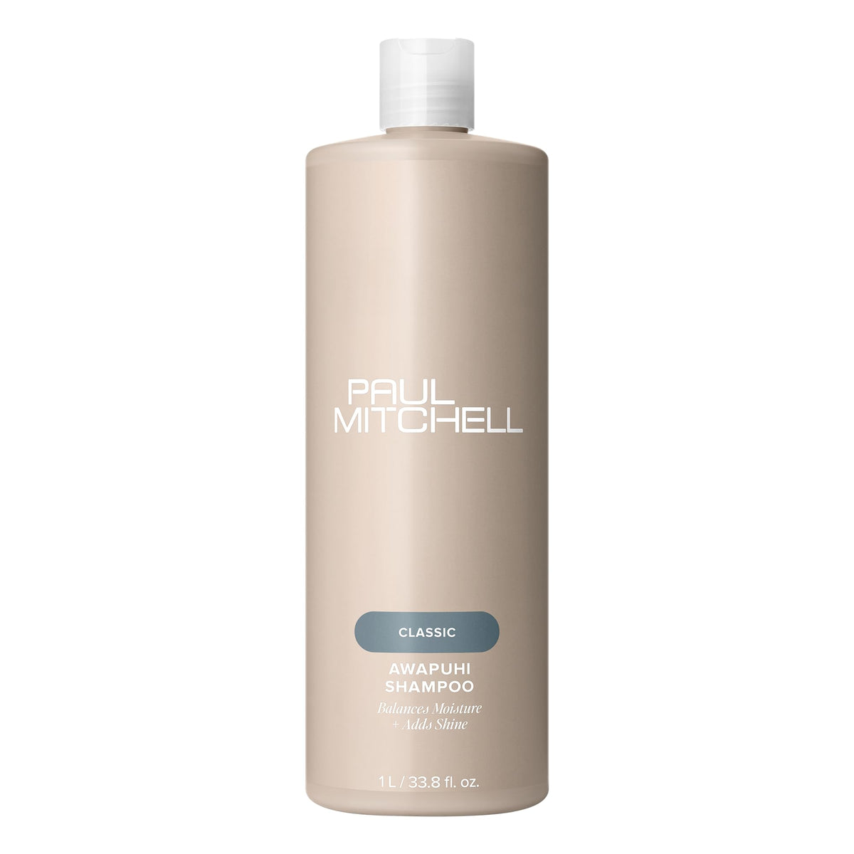 Paul Mitchell Awapuhi Shampoo: botella frontal con efecto limpiador y brillo.