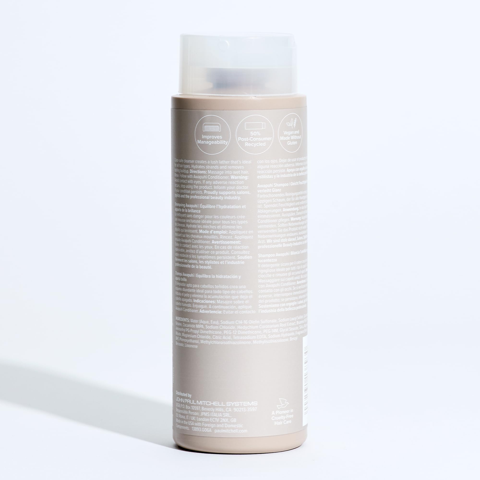 Paul Mitchell Awapuhi Shampoo: uso diario recomendado para rutina capilar.