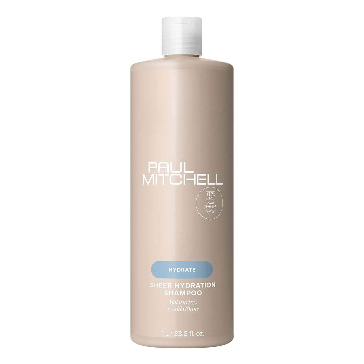 Paul Mitchell Champú Hidratación Pura: botella que sugiere hidratación para cabello seco