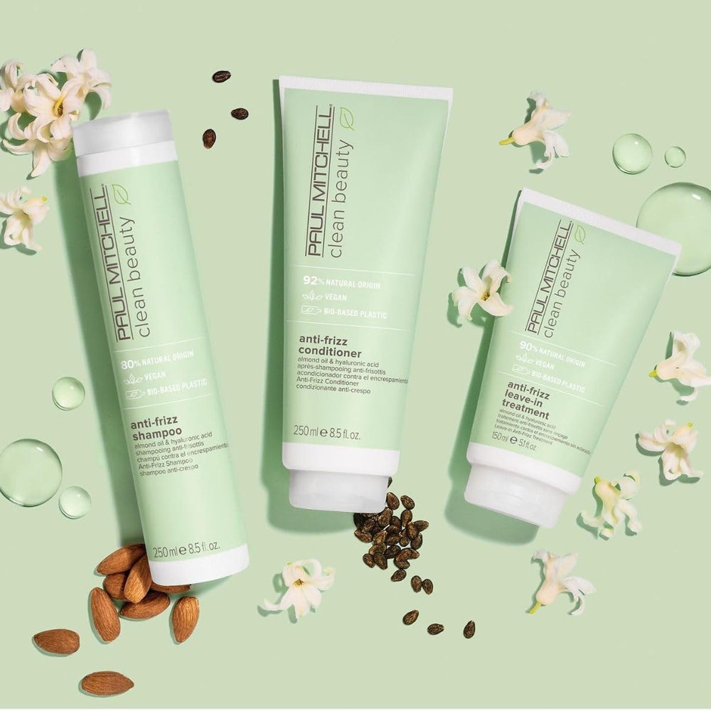 Paul Mitchell Clean Beauty Anti-Frizz Shampoo: hidratación con ácido hialurónico para cabellos resistentes.