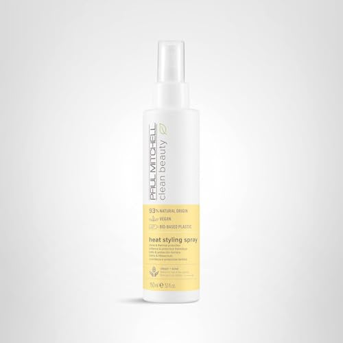 Paul Mitchell Clean Beauty Heat Spray, protección contra calor que mantiene la textura natural.