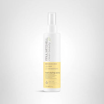 Paul Mitchell Clean Beauty Heat Spray, protección contra calor que mantiene la textura natural.