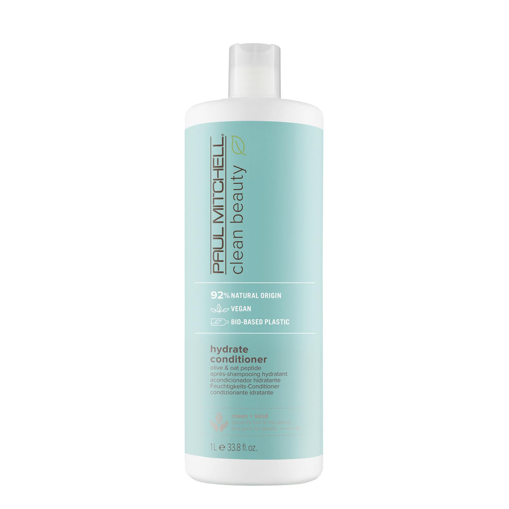 Paul Mitchell Clean Beauty Hydrate Conditioner en botella, mejor manejabilidad y brillo.