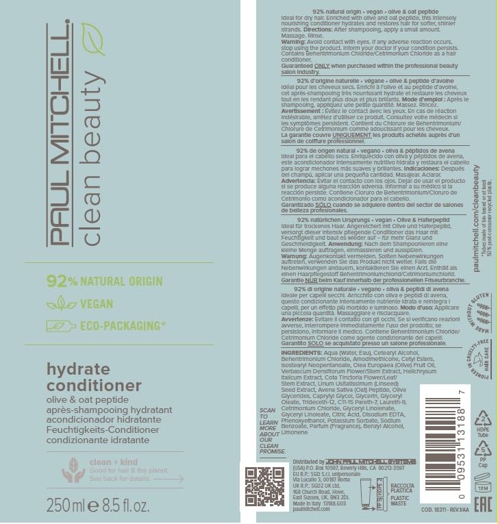 Paul Mitchell Clean Beauty Hydrate: uso diario para cabello seco.