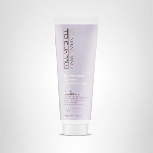 Presentación de 8.5 oz de Paul Mitchell Repair Conditioner para uso doméstico.