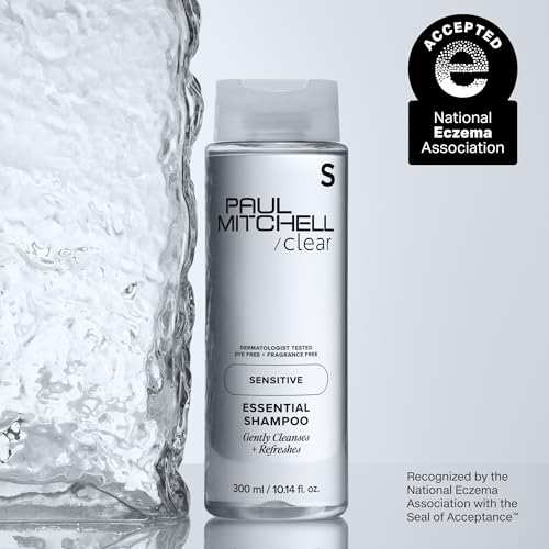 Paul Mitchell Clear Essential Champú: tapa de perfil bajo y envase reciclable