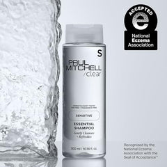 Paul Mitchell Clear Essential Champú: tapa de perfil bajo y envase reciclable