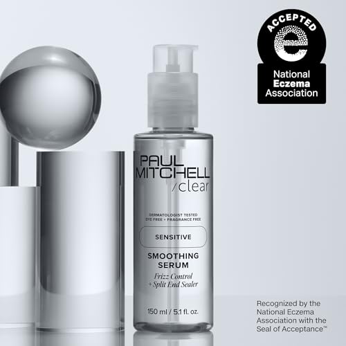 Paul Mitchell Clear Smoothing Serum, brillo suave para cabello liso y sin frizz.