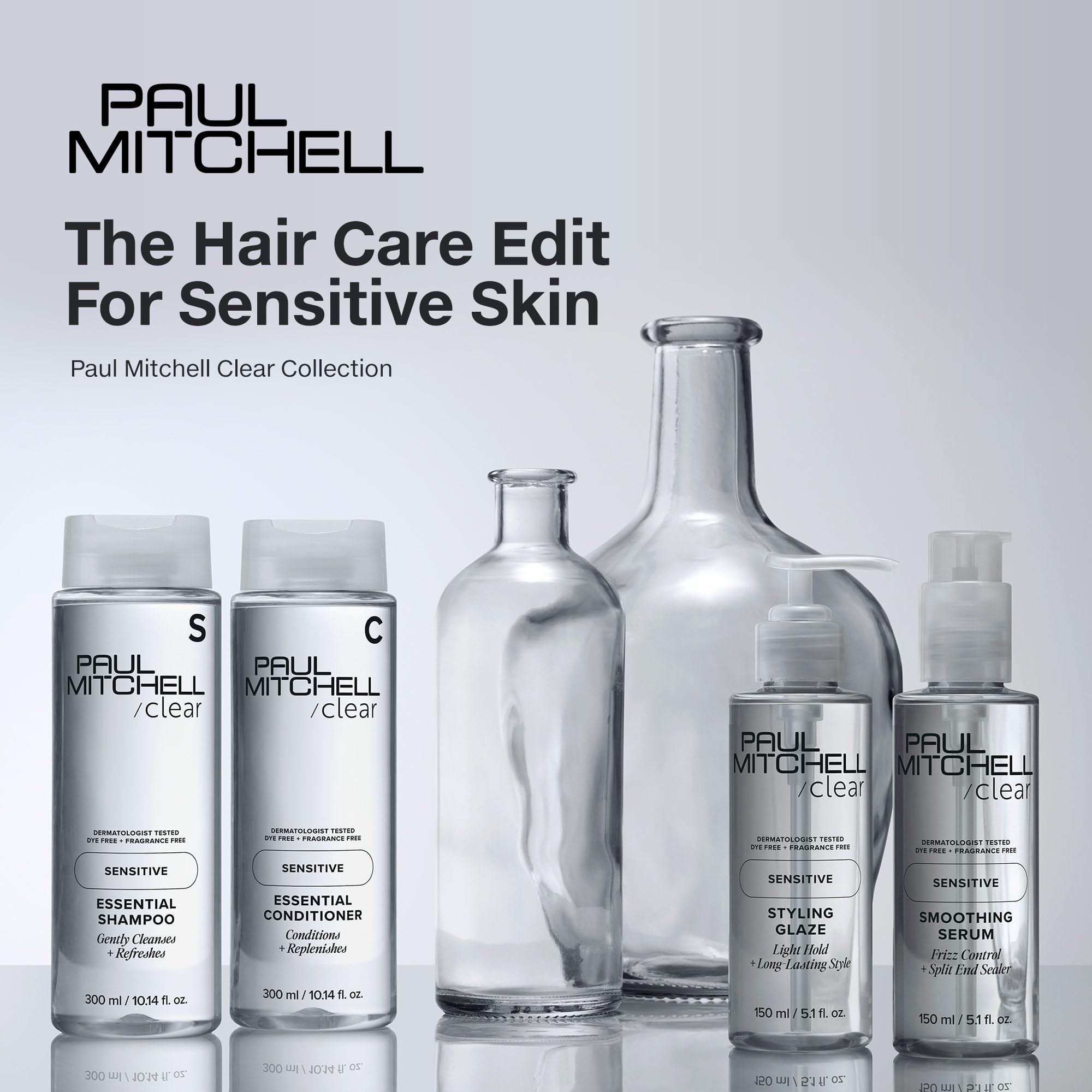 Paul Mitchell Clear Smoothing Serum, envase con PCR para menor impacto ambiental.