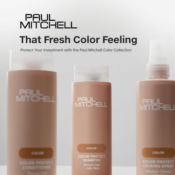 Paul Mitchell Color Protect: mano aplicando, aroma cítrico para refrescar