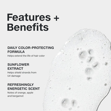 Paul Mitchell Color Protect: brillo vibrante en cabello teñido tras uso diario.