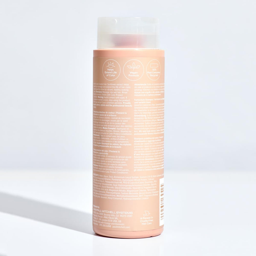 Paul Mitchell Color Protect: fragancia cítrica fresca para una experiencia de lavado.