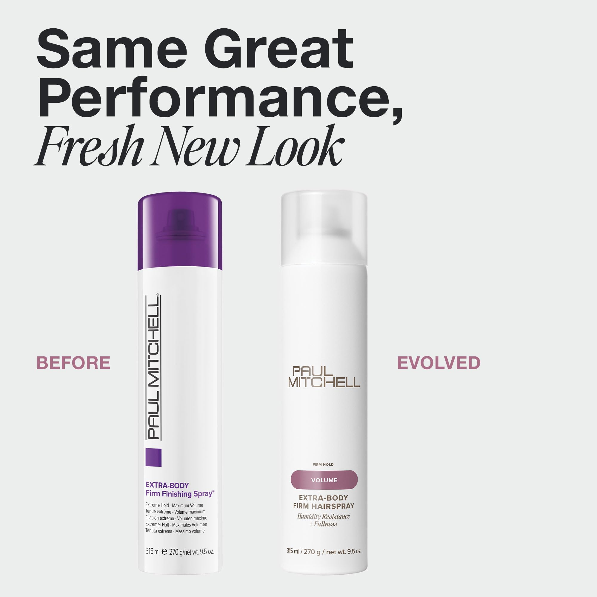 Lata de Paul Mitchell Extra-Body Firm Hairspray, spray para control del peinado.