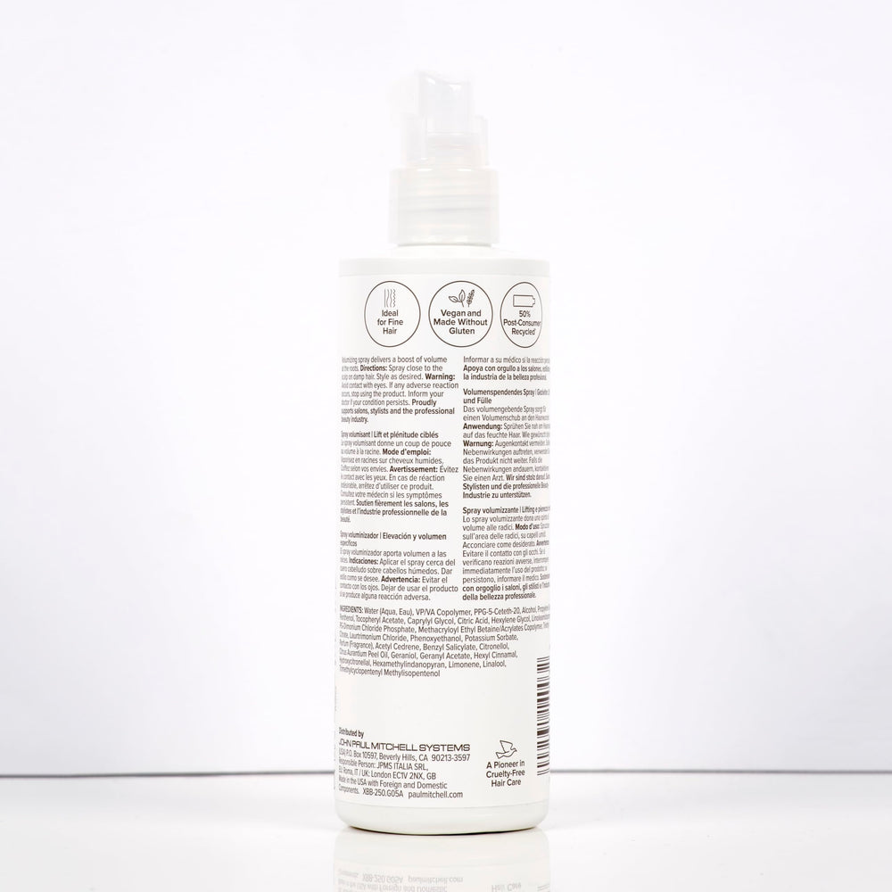 Paul Mitchell Extra-Body Root Boost, fragancia fresca y verde después del peinado.