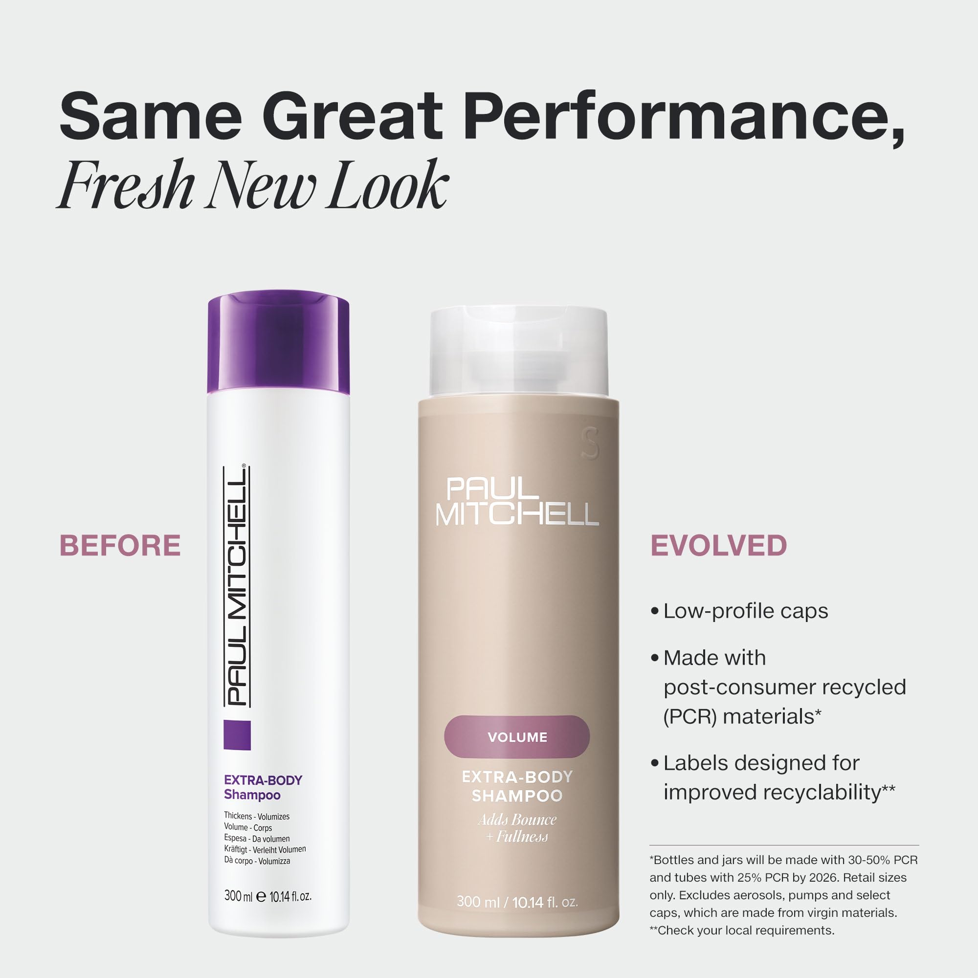 Paul Mitchell Extra-Body Shampoo, enfoque en espuma suave para cabello fino.